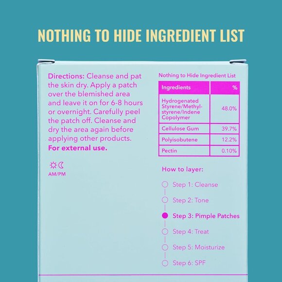 Hydrocolloid Acne Patches - 60 Count, Ultra-Thin Treatment for All Skin Types - Picture 6 of 9